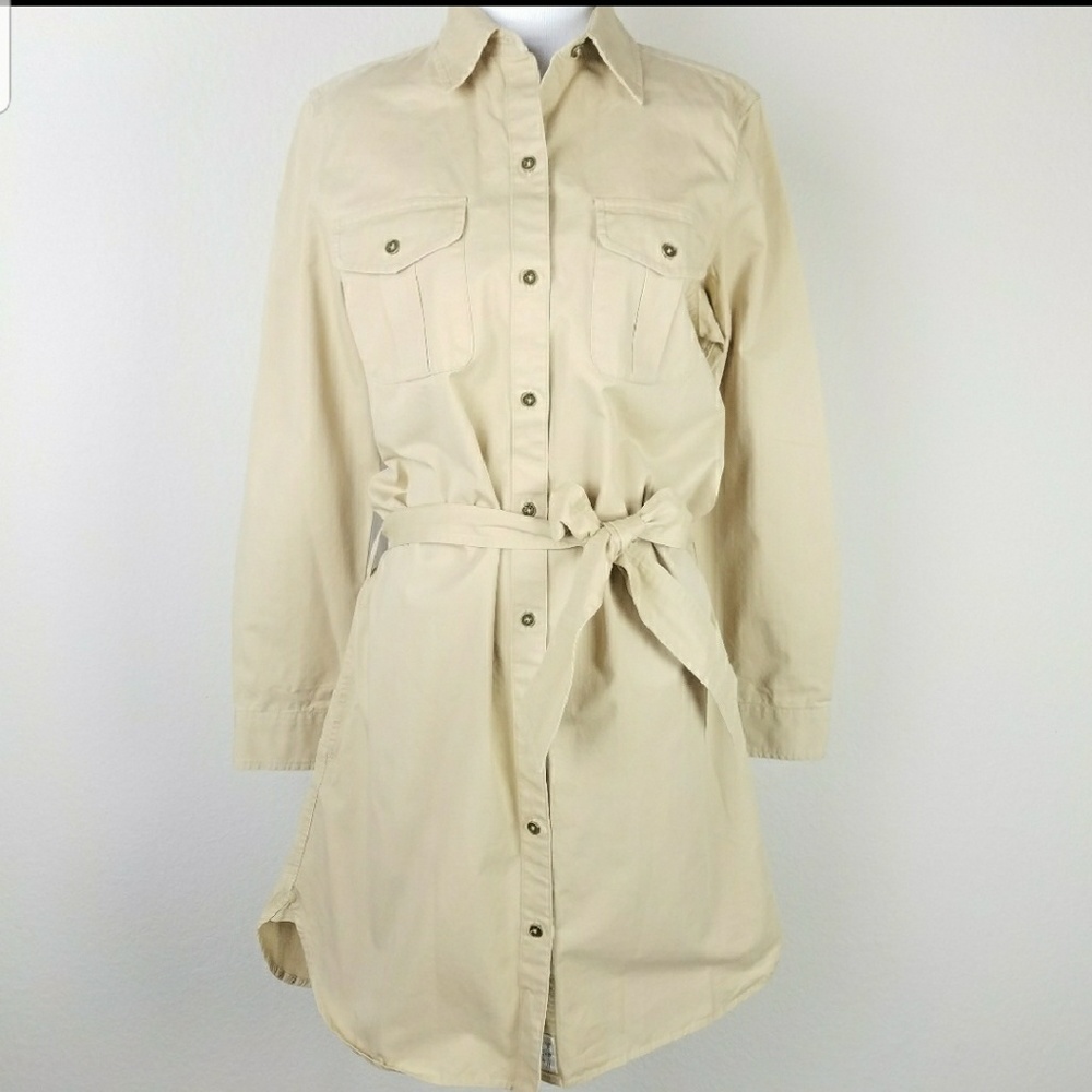 Lauren Ralph Lauren | Twill Shirt Dress - Picture 5 of 8